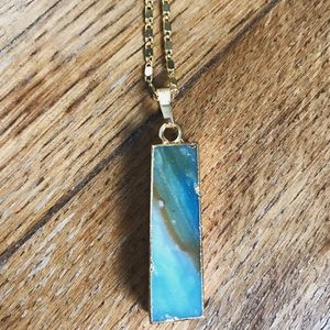 Function & Fringe Jewelry - Medium length, gold, rectangle necklace! Function & Fringe Jewelry - Medium length, gold, rectangle necklace!